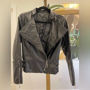 Faux Leather Black Jacket with Silver Hardware. Never worn, it did not fit :(!